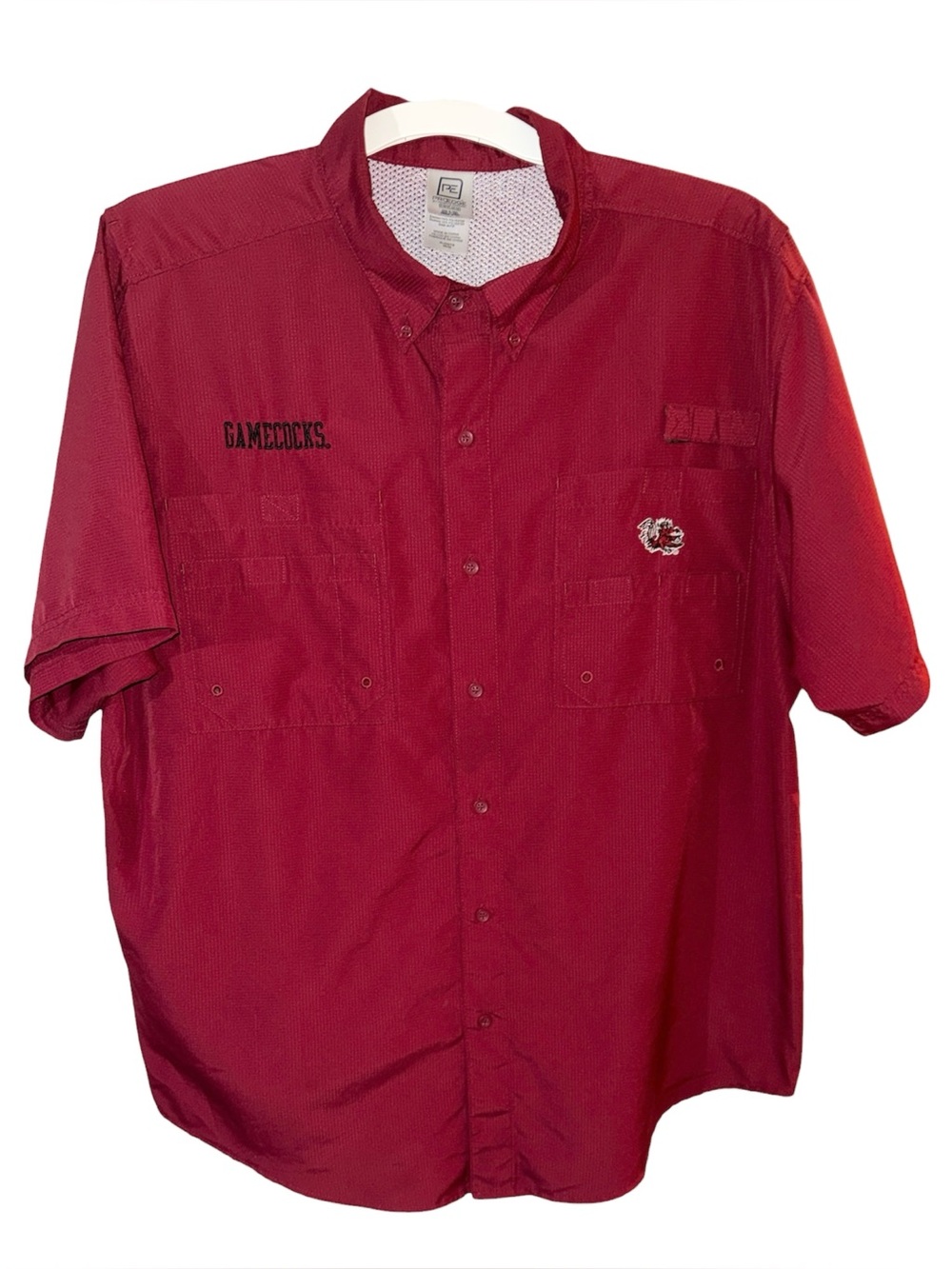 ProEdge South Carolina Gamecocks Short Sleeve Button-Down Vented Fishing Shirt